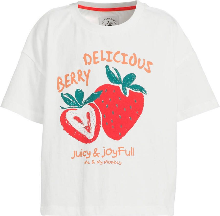 Me & My Monkey boxy T-shirt Zoe met printopdruk