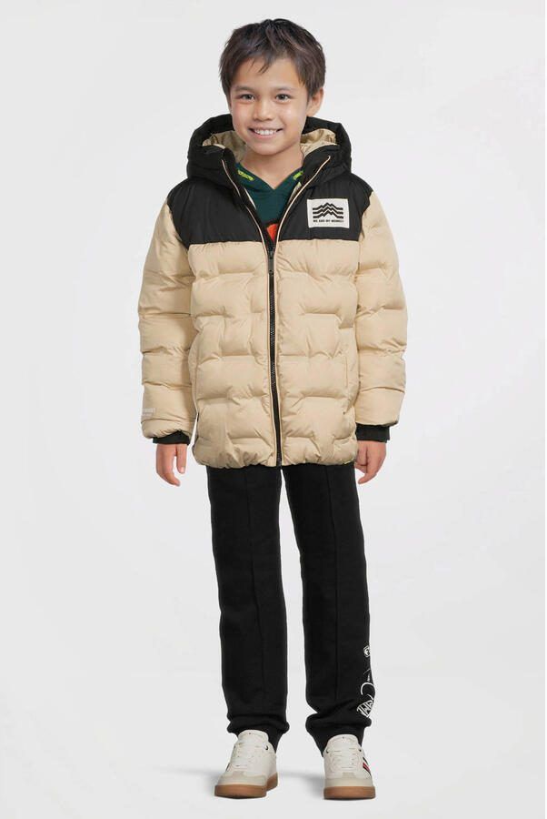 Me & My Monkey colourblock heatseal puffer jas beige - Foto 4