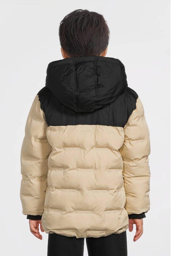 Me & My Monkey colourblock heatseal puffer jas beige - Foto 5