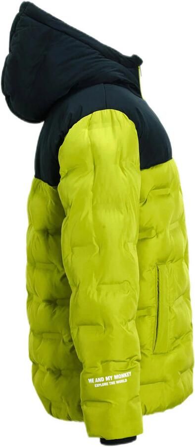 Me & My Monkey gewatteerde heatseal puffer jas groen - Foto 4
