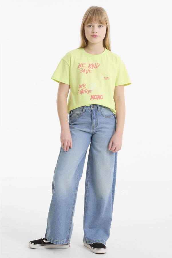 Me & My Monkey wide leg jeans blauw