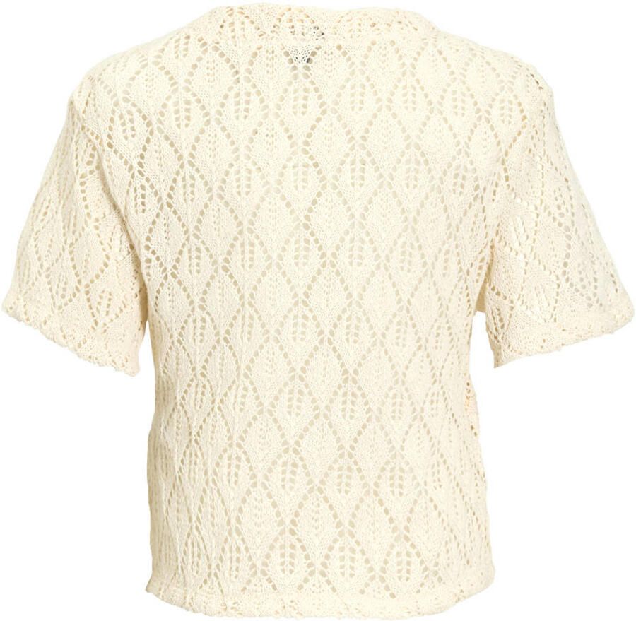 Me & My Monkey crochet wrap top crème
