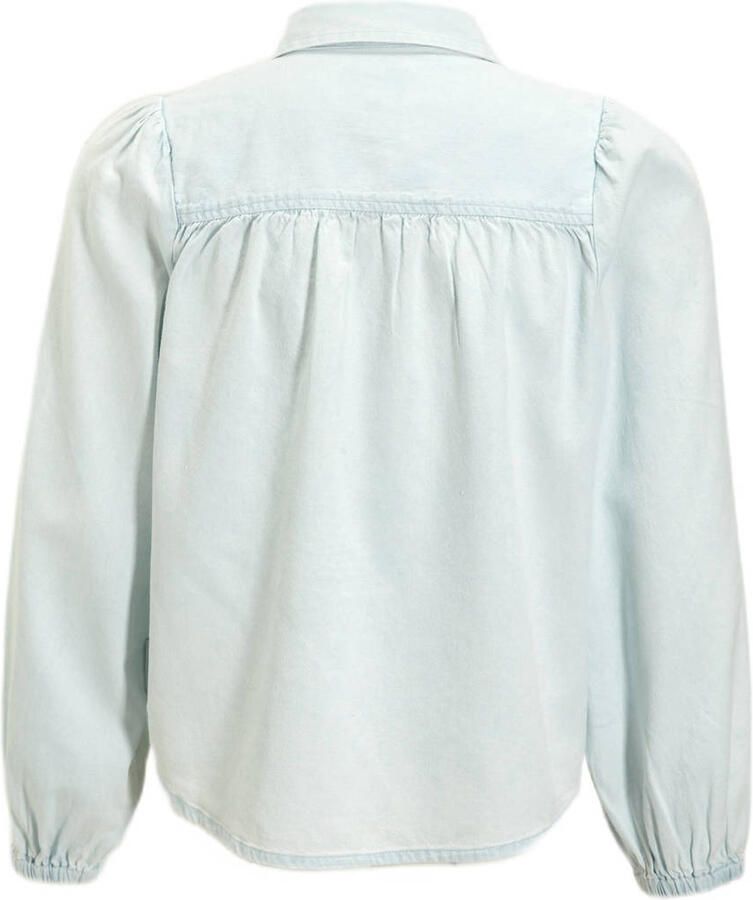 Me & My Monkey denim blouse Pilar lichtblauw Effen 104 - Foto 2