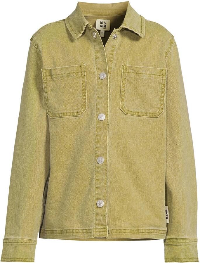 Me & My Monkey denim overshirt olijfgroen Overhemd Jongens Stretchdenim Klassieke kraag
