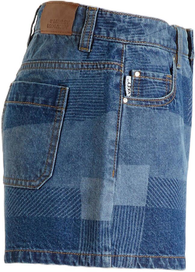 Me & My Monkey denim patchwork short Jill blauw - Foto 3