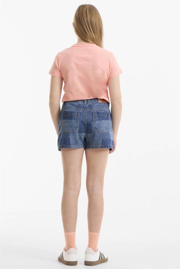 Me & My Monkey denim patchwork short Jill blauw - Foto 4