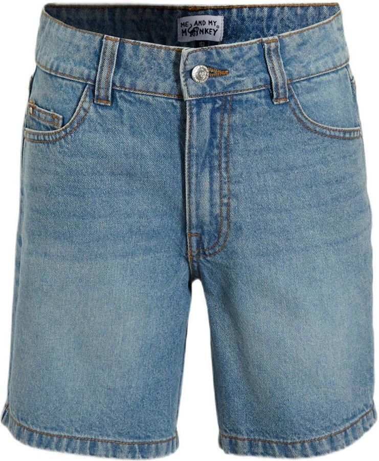 Me & My Monkey denim short Tijmen blauw