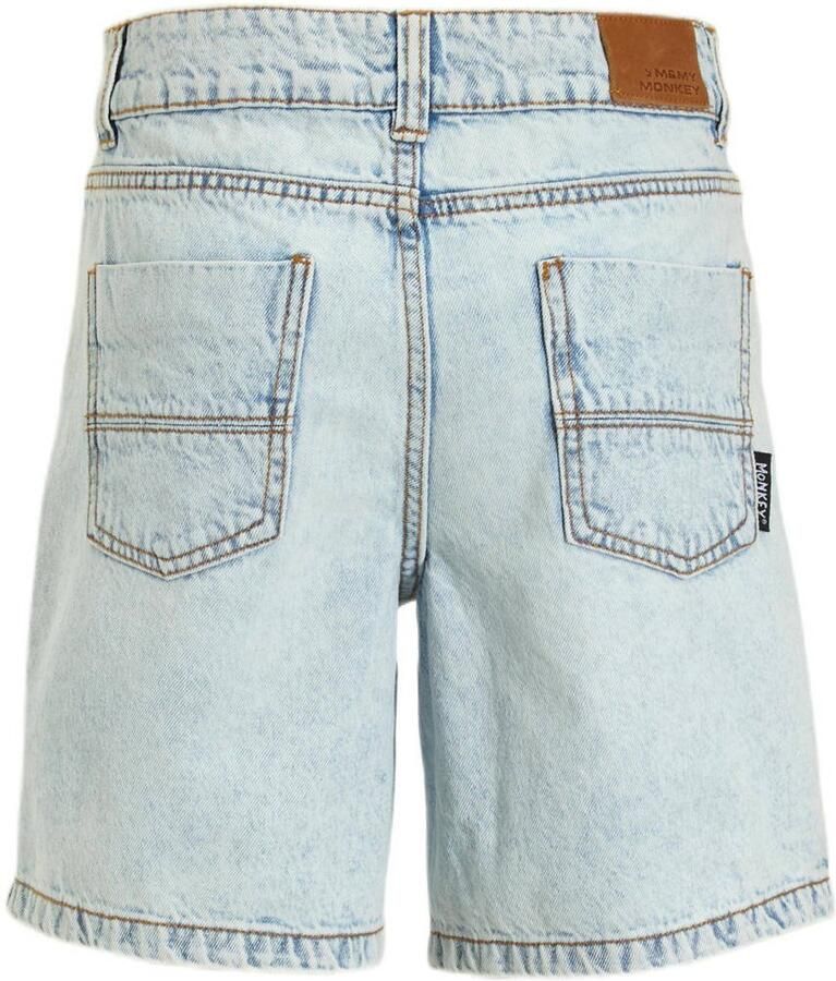 Me & My Monkey denim short Tijmen lichtblauw - Foto 2