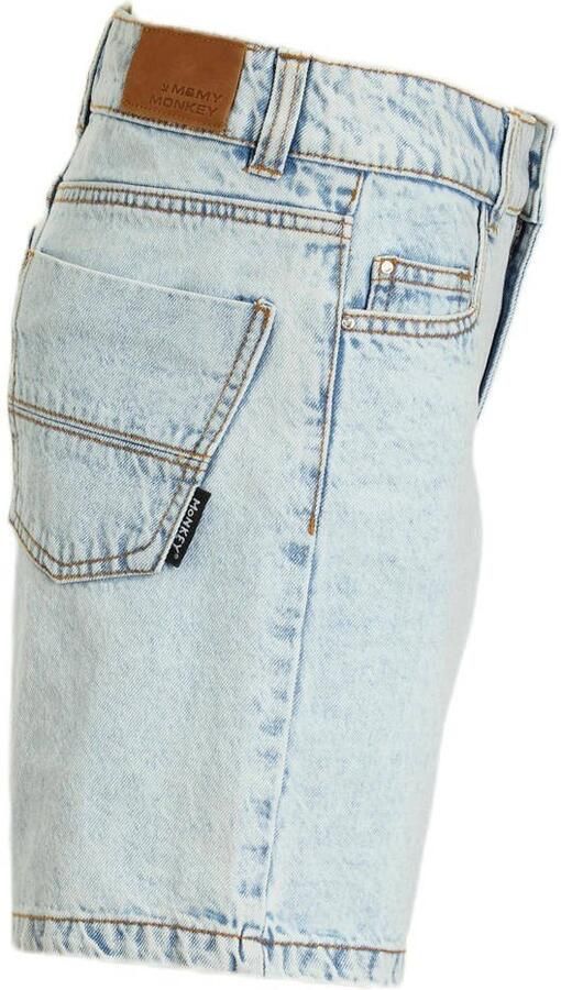 Me & My Monkey denim short Tijmen lichtblauw - Foto 3