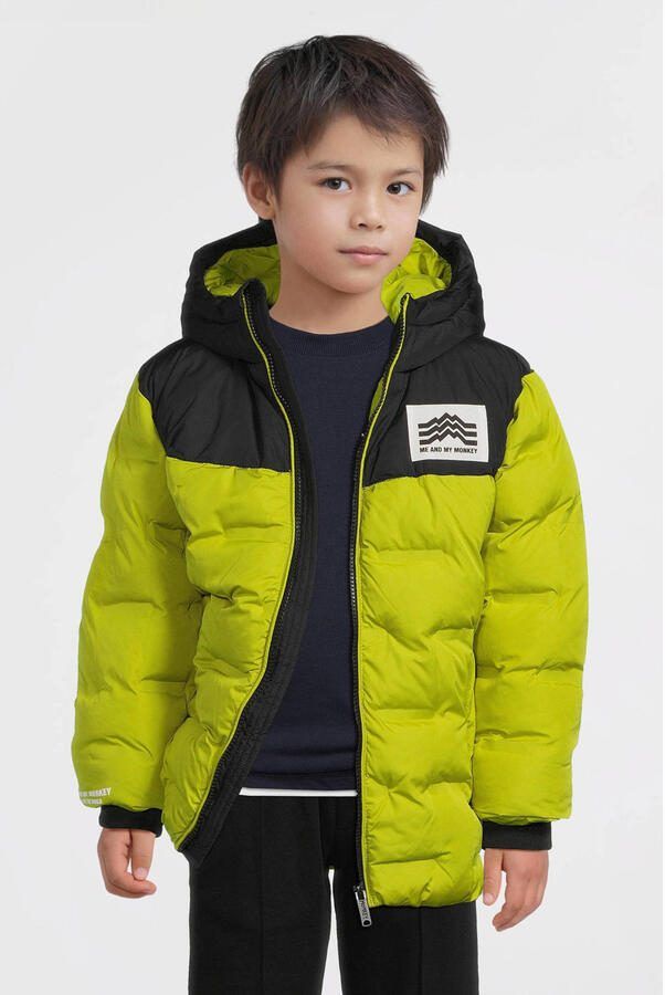 Me & My Monkey gewatteerde heatseal puffer jas groen - Foto 2