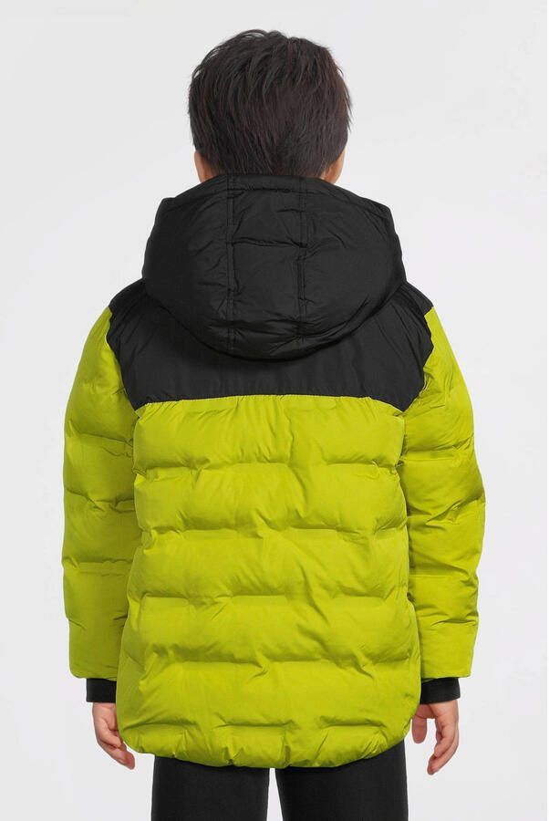 Me & My Monkey gewatteerde heatseal puffer jas groen - Foto 3