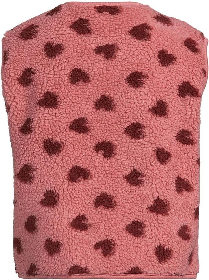 Me & My Monkey gilet met hartjes roze Meisjes Polyester Ronde hals Hartjes - Foto 2