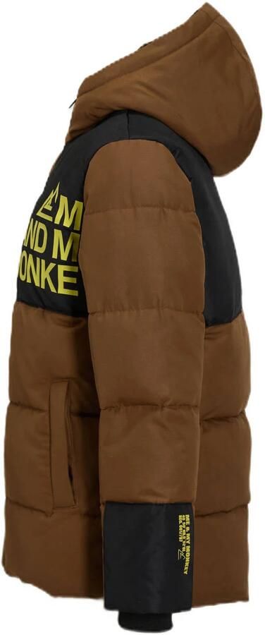 Me & My Monkey hooded puffer jas bruin - Foto 5