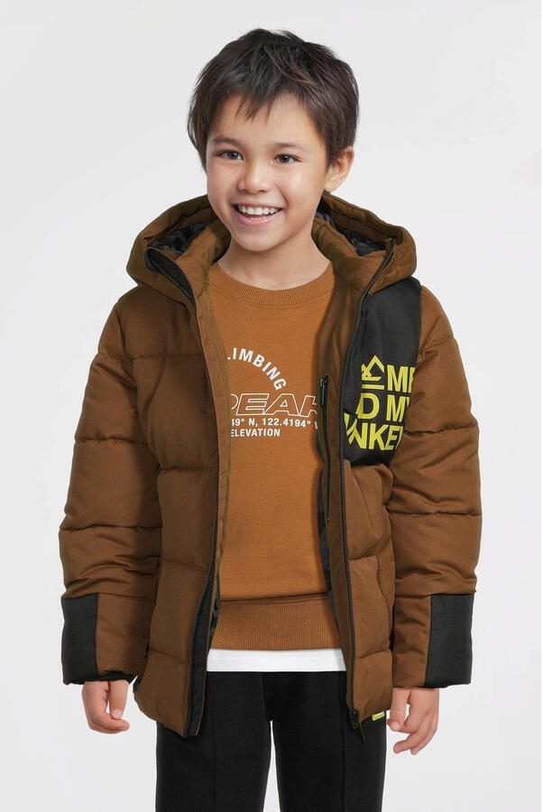 Me & My Monkey hooded puffer jas bruin - Foto 2