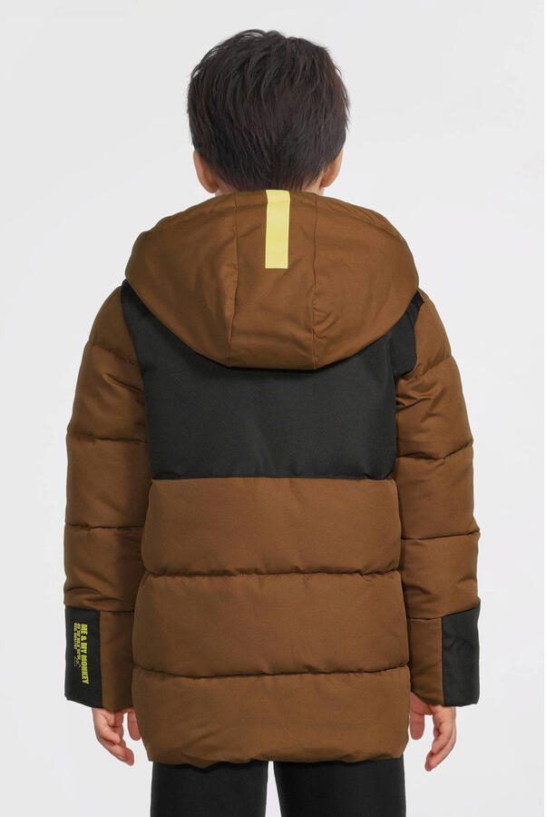 Me & My Monkey hooded puffer jas bruin - Foto 3