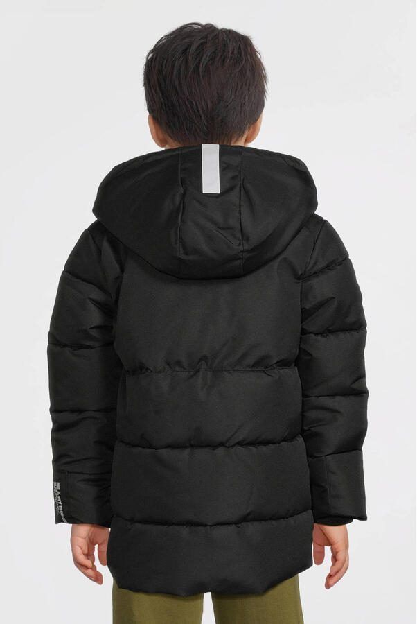 Me & My Monkey hooded puffer jas zwart - Foto 3