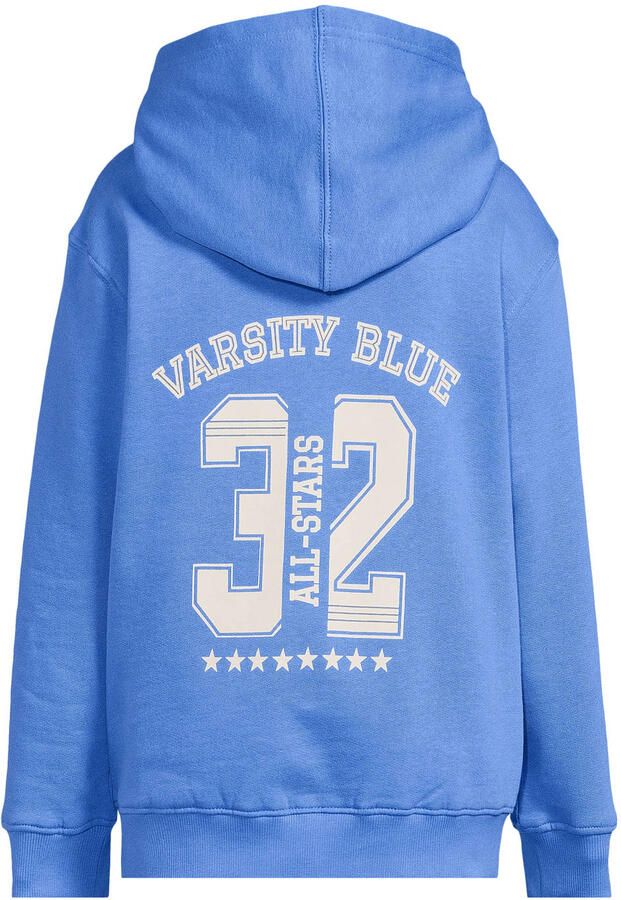 Me & My Monkey hoodie met backprint blauw Sweater Jongens Katoen Capuchon