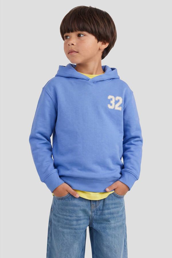 Me & My Monkey hoodie met backprint blauw Sweater Jongens Katoen Capuchon - Foto 2