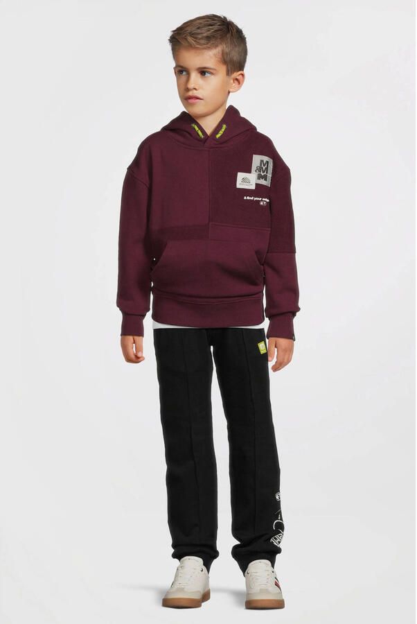 Me & My Monkey hoodie met patches bordeaux - Foto 5