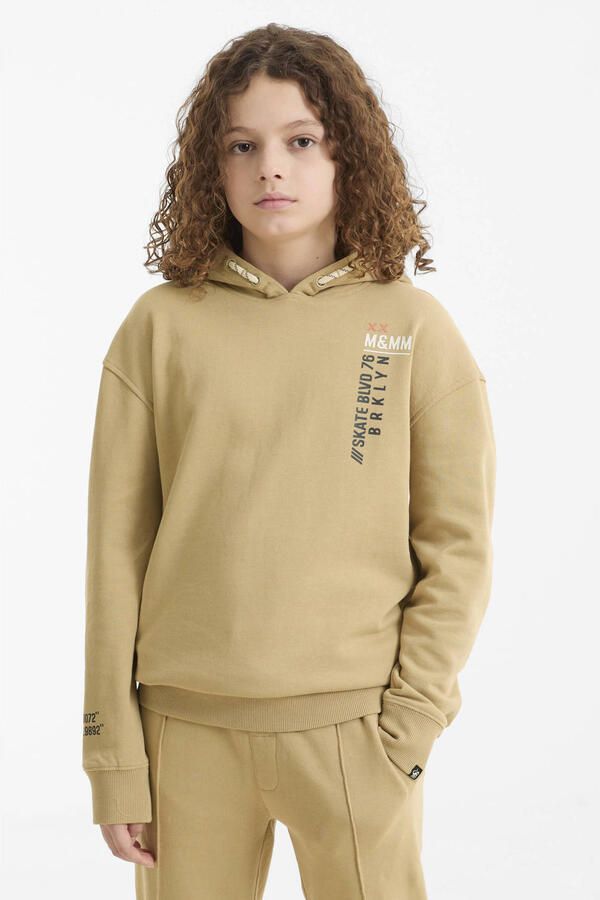Me & My Monkey hoodie met printopdruk beige - Foto 3