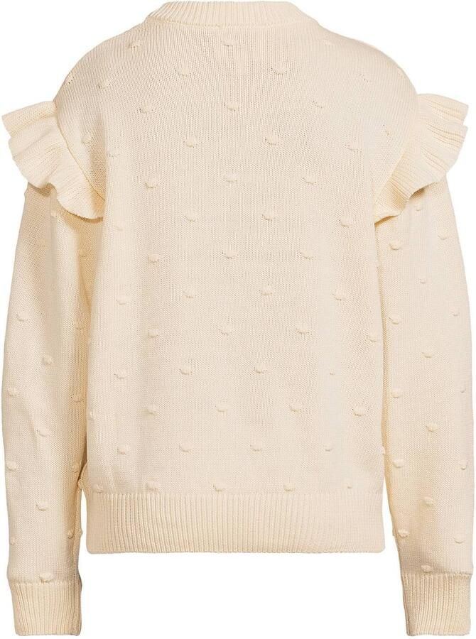 Me & My Monkey katoenen sweater met ruches beige Trui Effen - Foto 2
