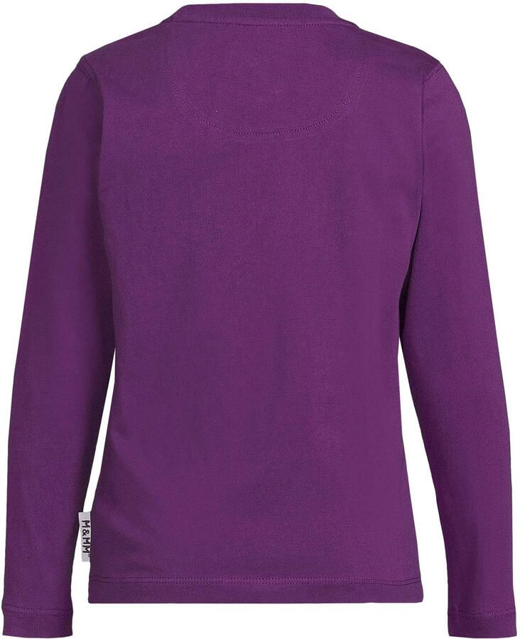 Me & My Monkey longsleeve met 3D tekst printopdruk donkerpaars