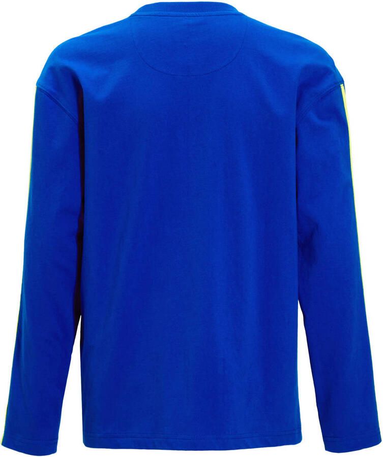 Me & My Monkey longsleeve met mountainprint blauw