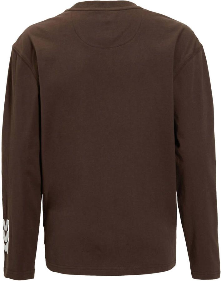 Me & My Monkey longsleeve met printopdruk donkerbruin