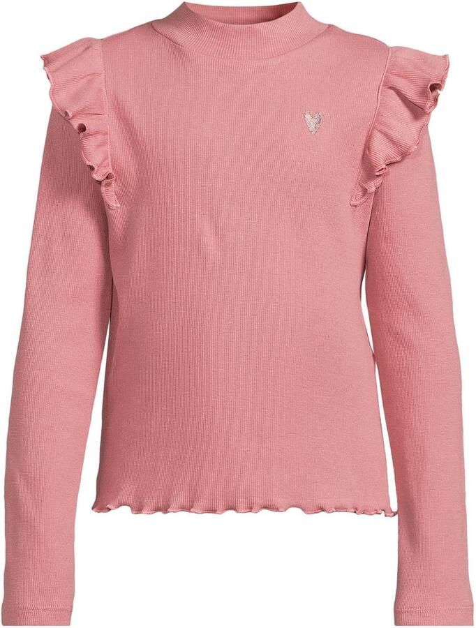 Me & My Monkey longsleeve met ruches roze