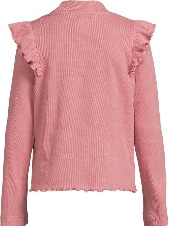Me & My Monkey longsleeve met ruches roze - Foto 2