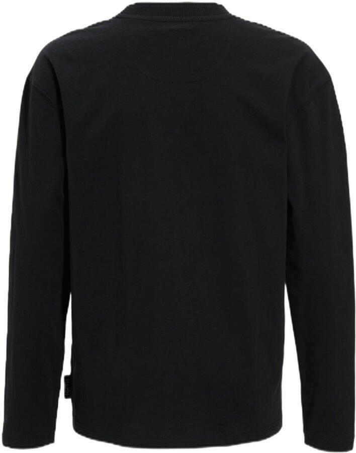 Me & My Monkey longsleeve met snowboardprint zwart