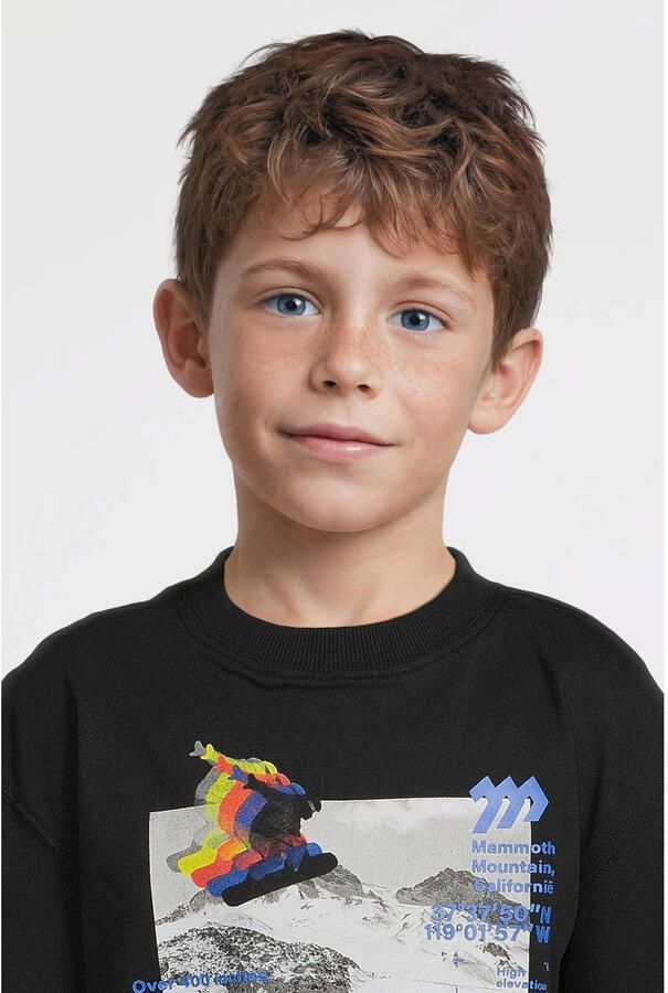 Me & My Monkey longsleeve met snowboardprint zwart - Foto 2