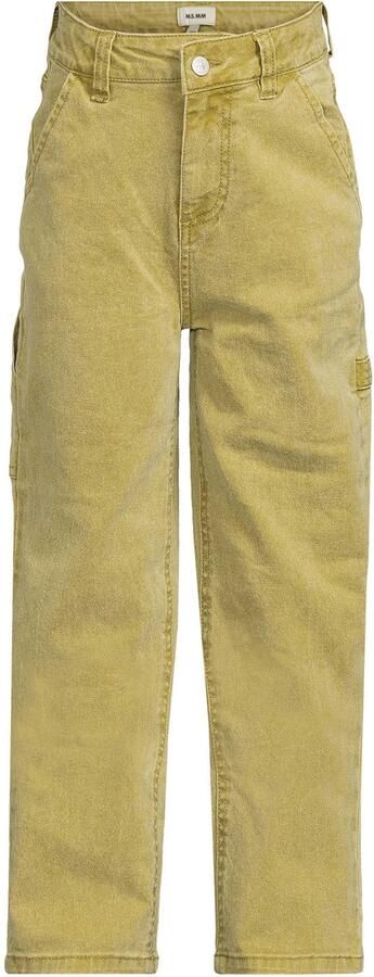 Me & My Monkey loose fit jeans olijfgroen Jongens Stretchdenim Effen