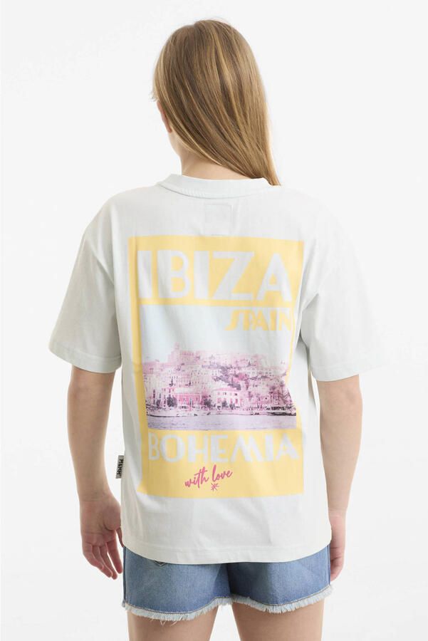 Me & My Monkey Oversized T-shirt met printopdruk lichtblauw - Foto 2