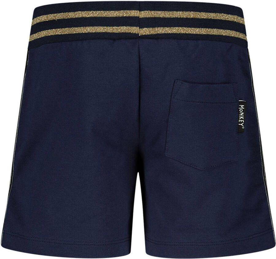 Me & My Monkey regular fit short donkerblauw Korte broek Meisjes Stretchkatoen 104 - Foto 2