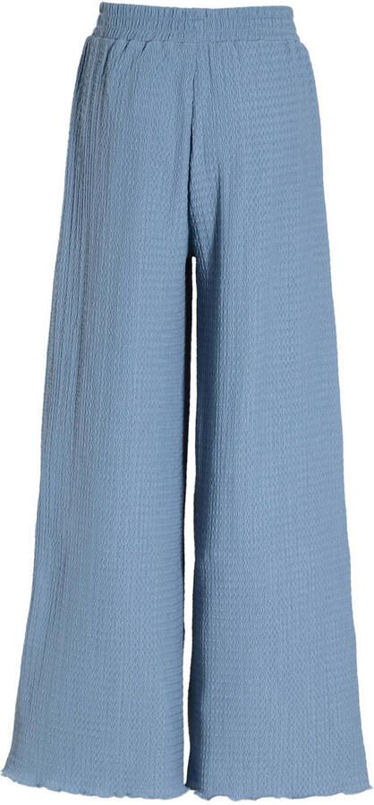 Me & My Monkey regular waist casual broek blauw met textuur