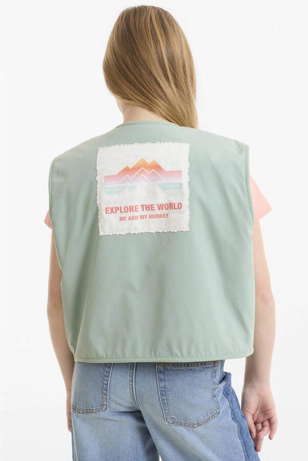Me & My Monkey reversible gilet mintgroen - Foto 4