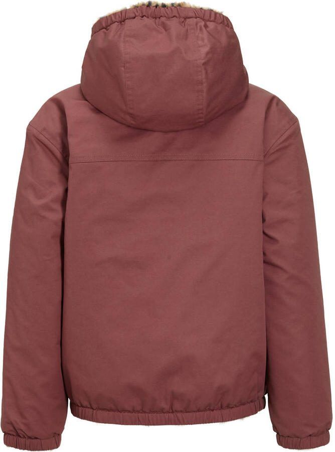Me & My Monkey reversible puffer jas roze panterprint