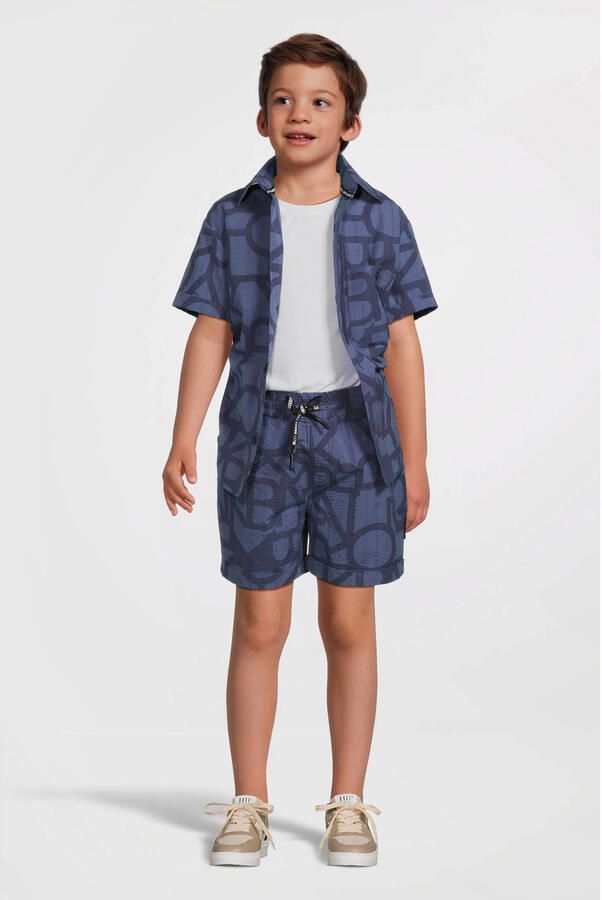 Me & My Monkey short Pake met all over print blauw Korte broek Jongens Katoen 152 - Foto 3
