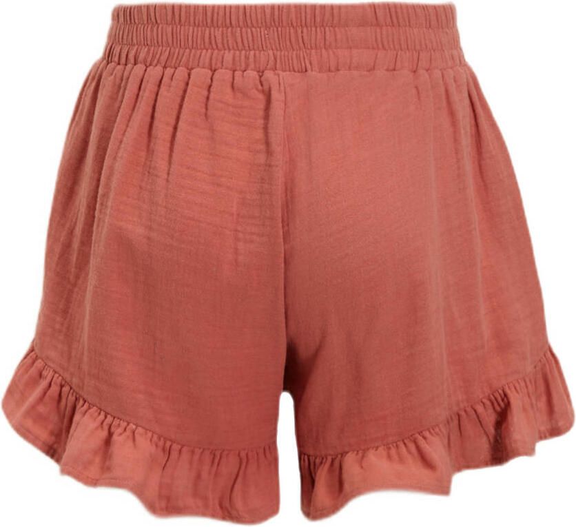 Me & My Monkey short Pomme met ruches terra Korte broek Oranje Meisjes Katoen 170 176 - Foto 2