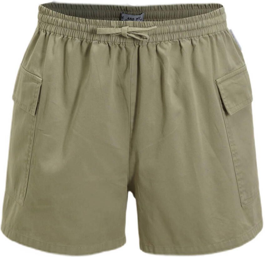 Me & My Monkey short Priya khaki Korte broek Groen Meisjes Katoen Effen 176