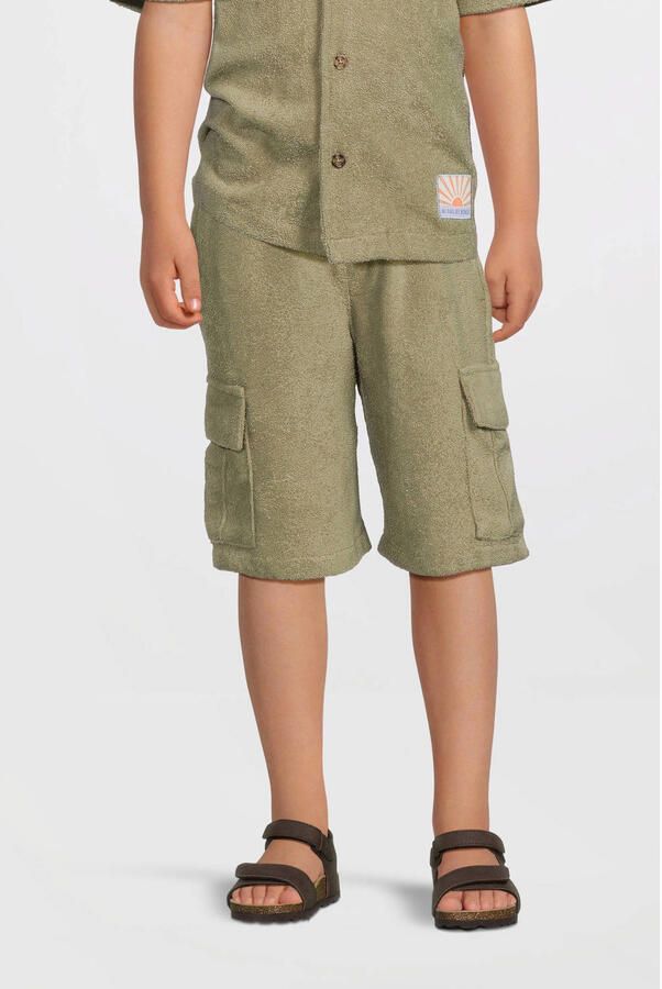Me & My Monkey short van badstof khaki - Foto 3