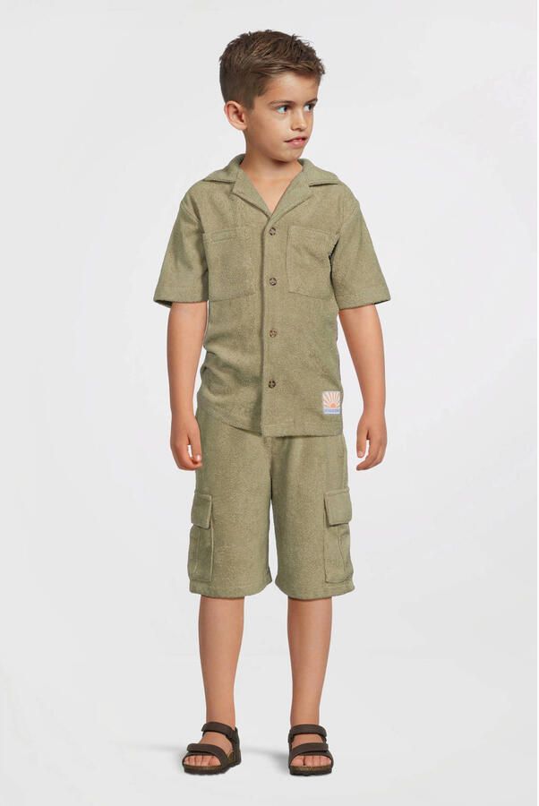 Me & My Monkey short van badstof khaki - Foto 4