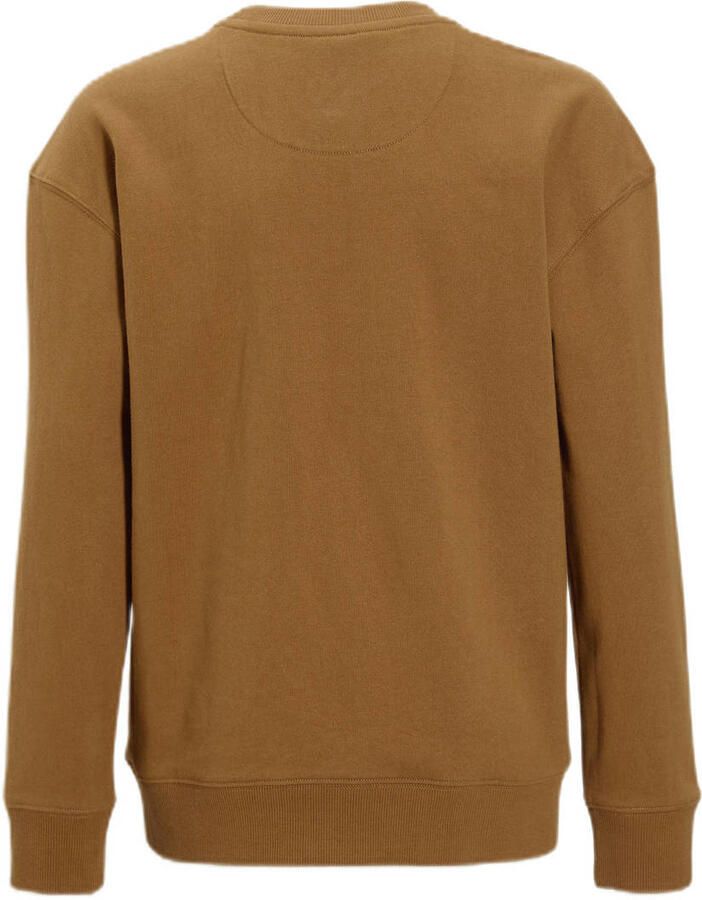 Me & My Monkey sweater met printopdruk bruin