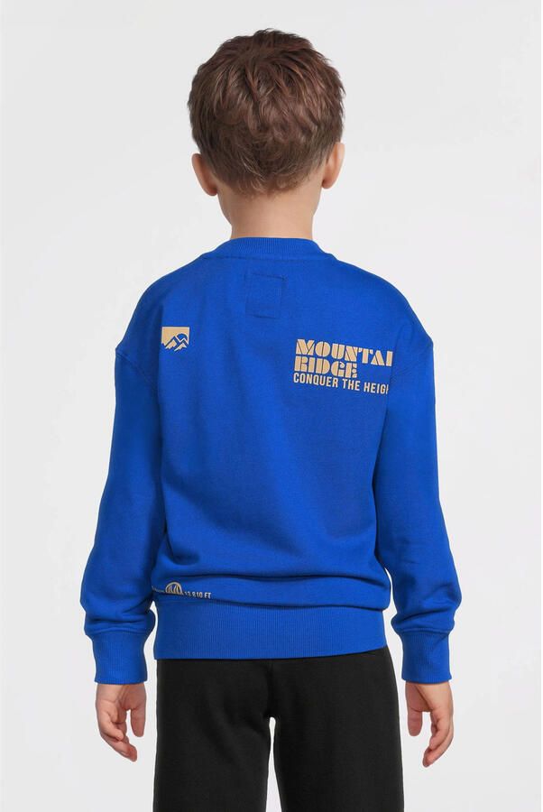 Me & My Monkey sweater met printopdruk blauw - Foto 4