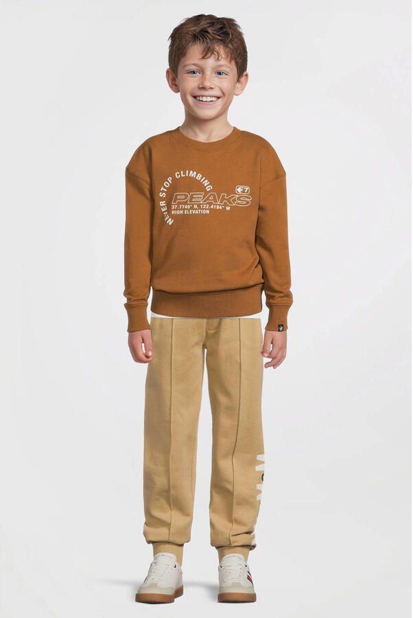 Me & My Monkey sweater met printopdruk bruin - Foto 4