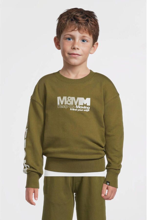 Me & My Monkey sweater met printopdruk khaki - Foto 2