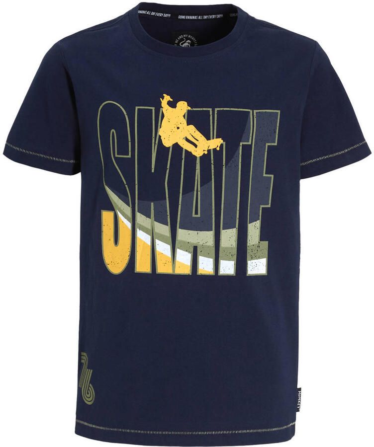 Me & My Monkey T-shirt donkerblauw