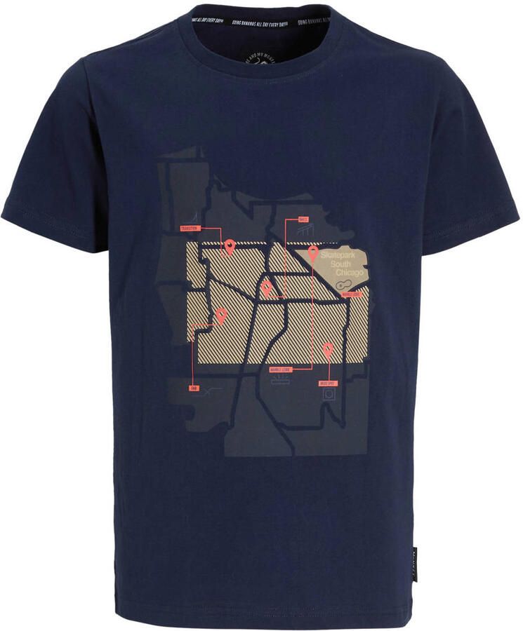 Me & My Monkey T-shirt marineblauw