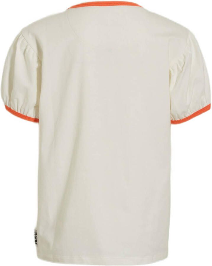 Me & My Monkey T-shirt Maritza met printopdruk wit Meisjes Stretchkatoen Ronde hals 128